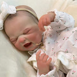 18 Inch 3D Painted Hair Newborn Baby Doll Harper Bebe Newborn Doll Lifelike Bebe Reborn Doll