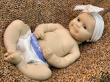 Maddie 18 Inch Solid Soft Full Silicone Bebe Reborn Dolls Handmade Unpainted DIY Reborn Doll