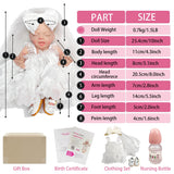 10 Inch Full Silicone Baby Dolls Realistic,Real Full Body Silicone Reborn Baby Dolls Soft Newborn Baby Dolls - Girl