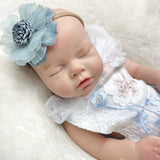 Drink System Doll 20 inch Realistic Newborn Baby Doll Girl Platinum Liquid Full Solid Soft Silicone Reborn Baby Doll 3D Painted Skin Visible Veins Weighted Sleeping Doll Closed Eyes