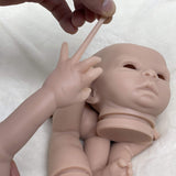 18 Inch Reborn Baby Dolls Kits Solid Silicone Unpainted Reborn Kit DIY with Opened Eyes