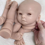 18 Inch Reborn Baby Dolls Kits Solid Silicone Unpainted Reborn Kit DIY with Opened Eyes