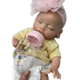 13 Inch Solid Silicone Baby Dolls Realistic,Reborn Baby Dolls Silicone Full Body Can Drink Milk and Pee