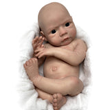 18 Inch Full Body Soft Solid Silicone Girl Reborn Doll Kits Un/painted DIY Doll