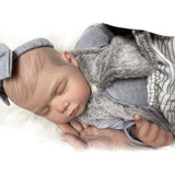 New Sleeping Baby 22 inch Handmade Painted Bebe Reborn Dolls Lifelike Reborn Baby Dolls For Children Gifts