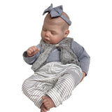 New Sleeping Baby 22 inch Handmade Painted Bebe Reborn Dolls Lifelike Reborn Baby Dolls For Children Gifts
