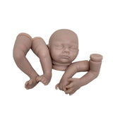 18 Inch Reborn Baby Dolls Kits Solid Silicone Unpainted Reborn Kit DIY with Closed Eyes