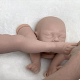 18 Inch Reborn Baby Dolls Kits Solid Silicone Unpainted Reborn Kit DIY with Closed Eyes