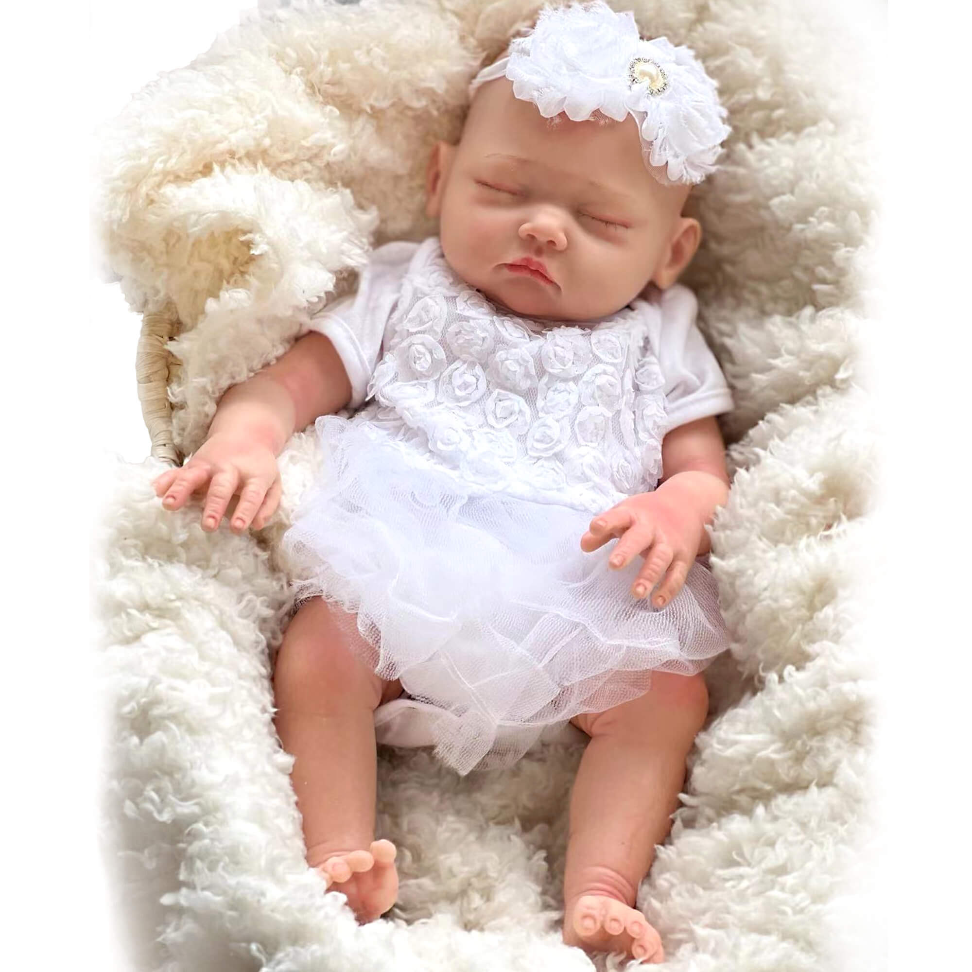 Sleeping Mini Reborn Baby Doll 6 inch 15cm Silicone Full Body