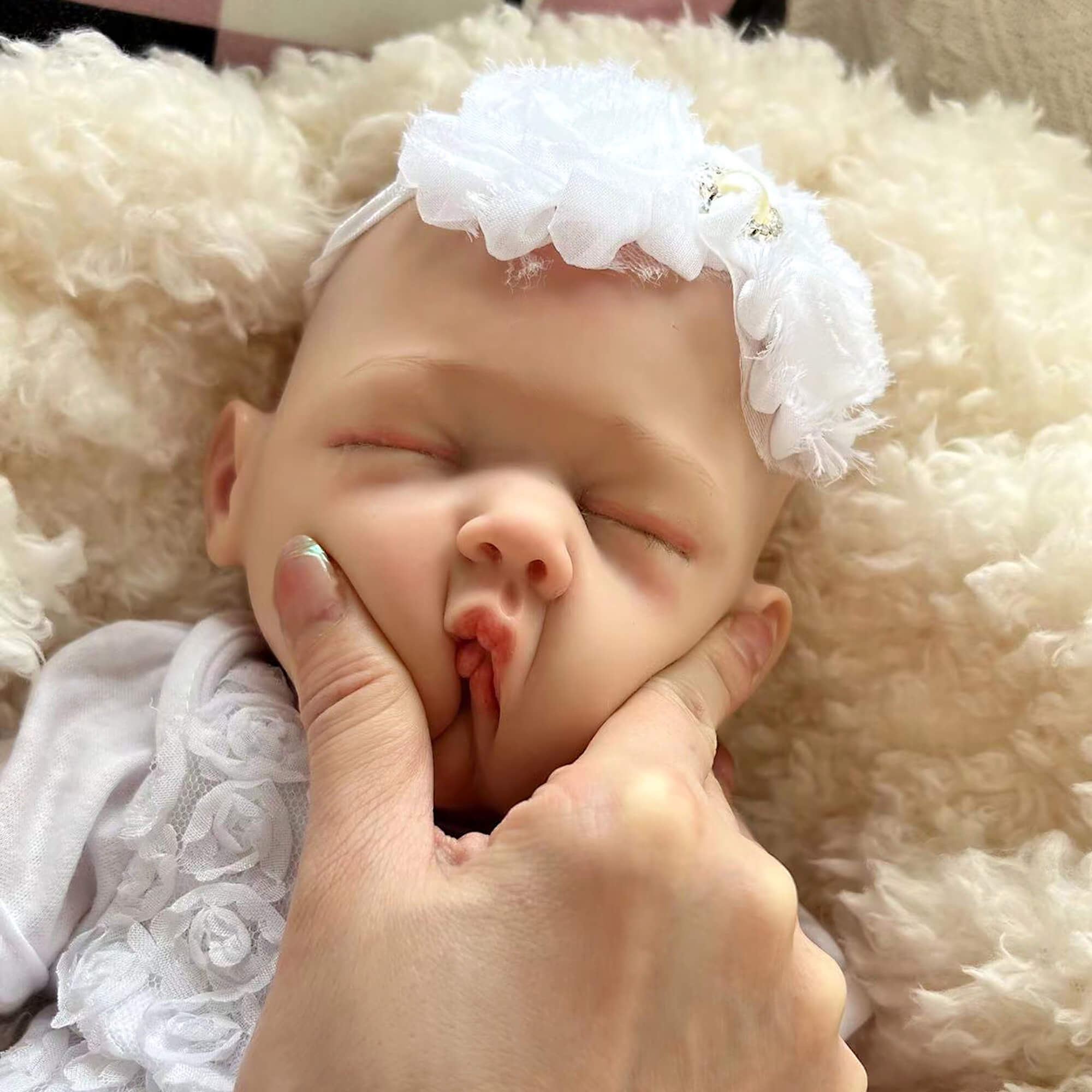 18 inch Realistic Full Silicone Baby Doll,Lifelike Reborn Baby Girl