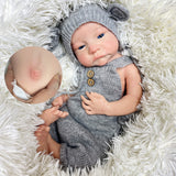 18-Inch Full Silicone Reborn Baby Doll - Realistic Lifelike Toy with Incredible Detail （Girl)