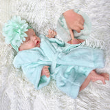 18-Inch Eye Closed Full Silicone Baby Dolls - Realistic Non-Vinyl Full Silicone Baby Girl