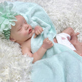 18-Inch Eye Closed Full Silicone Baby Dolls - Realistic Non-Vinyl Full Silicone Baby Girl