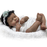 19" Black Skin Handmade Realistic Bebe Reborn Doll Painted Lifelike Reborn Doll