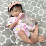 13 Inch Full Silicone Baby Dolls Realistic,Real Full Body Silicone Reborn Baby Dolls can pee and drink - Girl