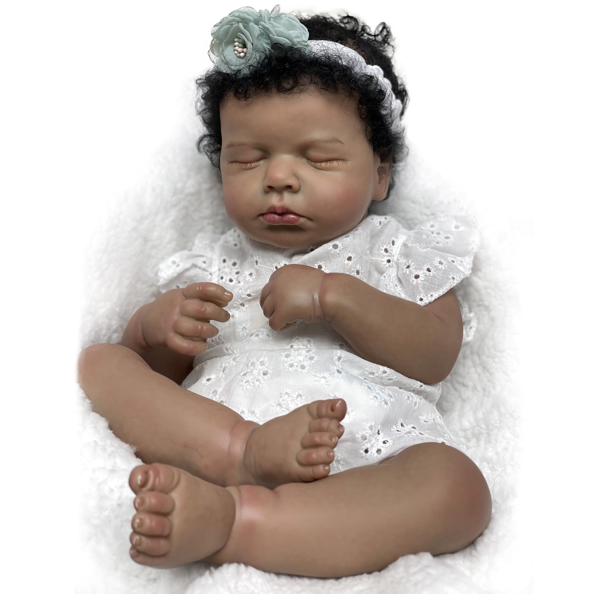 17 Lifelike Reborn Baby Dolls Handmade Realistic Newborn Black Skin Girl  Cuttie 