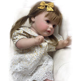 Reborn Baby Doll Real Feeling Realistic Newborn 22 Inches Vinly Silicone Reborn Toddler