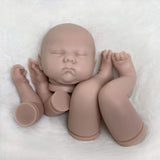 22 Inch Reborn Baby Dolls Kits Solid Silicone Unpainted Reborn Kit DIY with Closed Eyes
