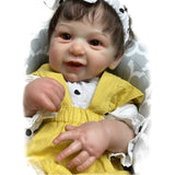 22 Inch Reborn Dolls Girl Baby Soft Vinyl Realistic Newborn Toy For Children Soft Cotton Body With Blood Vessel 3D Skin