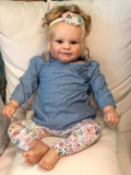 24 inches Vinyl Real Toddler Girl Maddie Lifelike Reborn Doll for Children