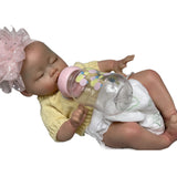 13 Inch Solid Silicone Baby Dolls Realistic,Reborn Baby Dolls Silicone Full Body Can Drink Milk and Pee