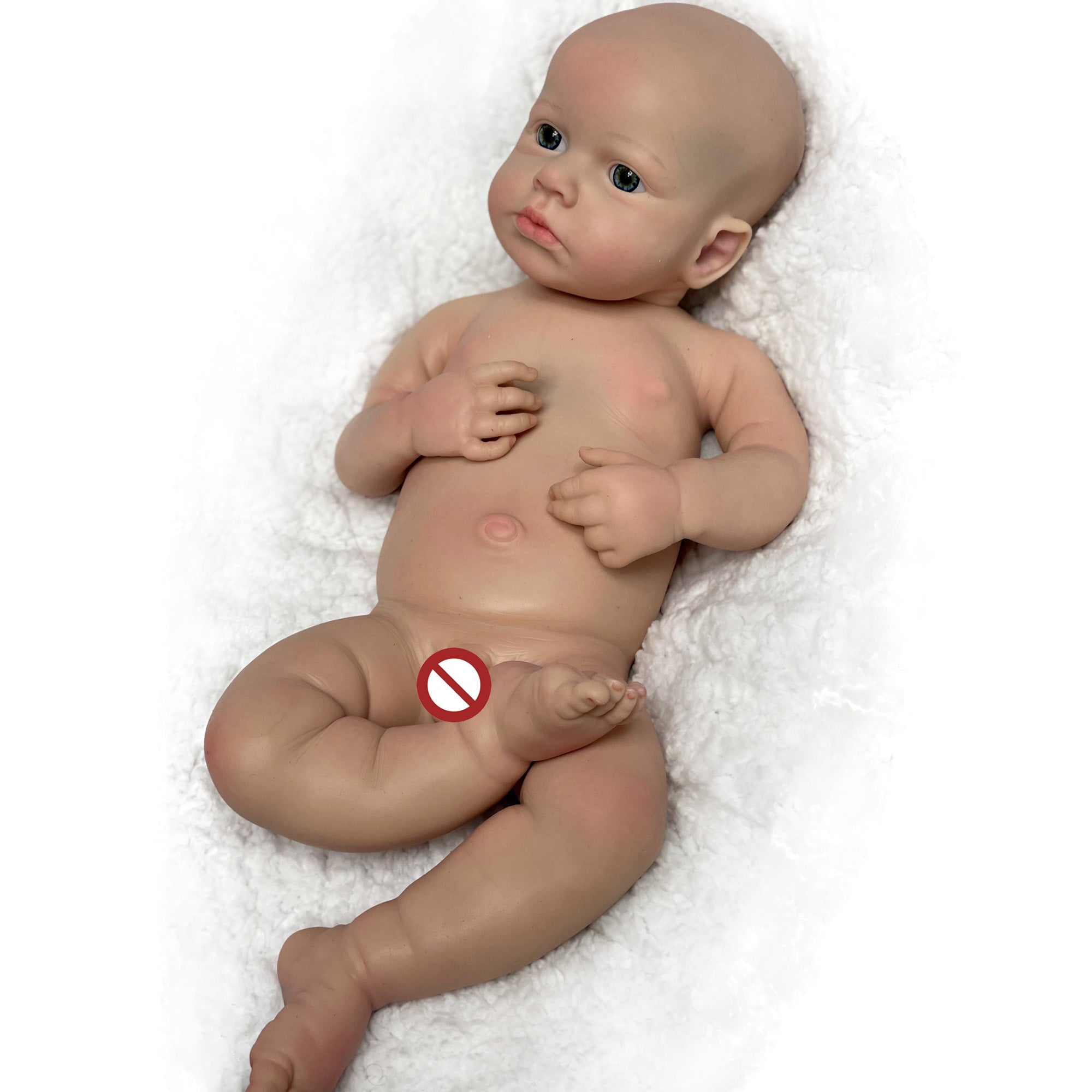 18 Inch Loulou Boy Full Body Bebe Silicone Doll Handmade Bebe Solid Silicone Newborn Doll