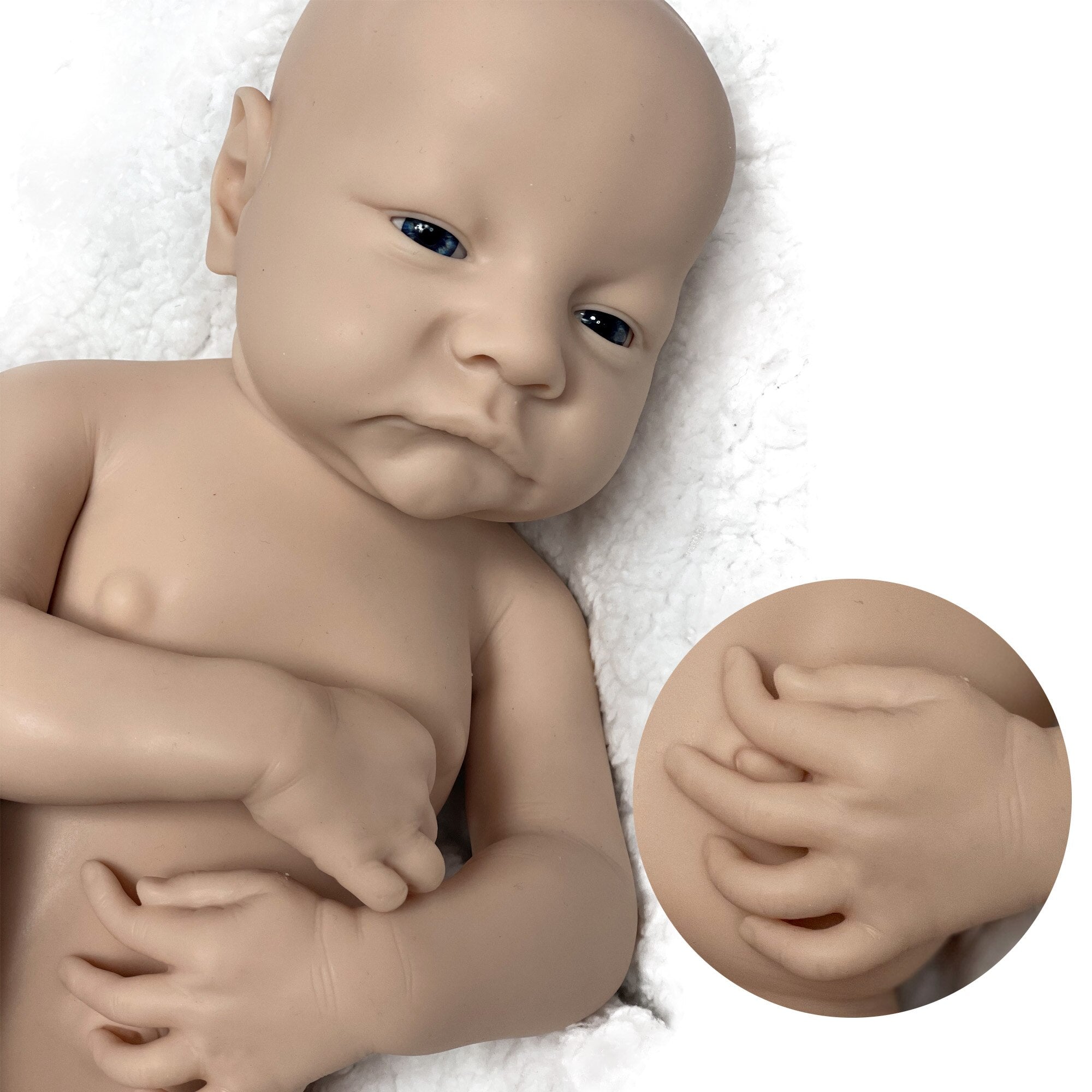 18 Inch silicone Girl Full Body Soft Silicone Newborn Baby Doll UnPainted By Artists Lifelike Reborn Doll