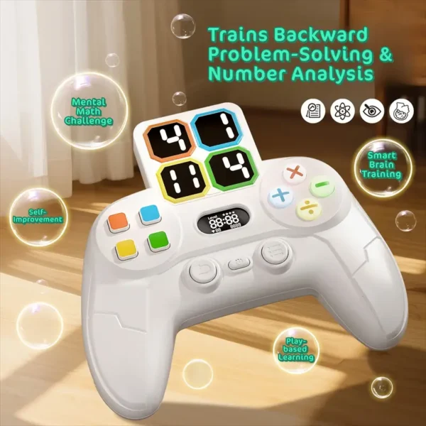 Electronic 24 Game - Math Puzzle Controller with Screen, for Kids Ages 6+, Birthday/Christmas/Back-to-School Learning Gift, Improves Arithmetic, Memory & Problem-Solving Skills, Brain Training Tool, Interactive Screen, Highquality Buttons, Arithmetic Trainer, Elementary Students